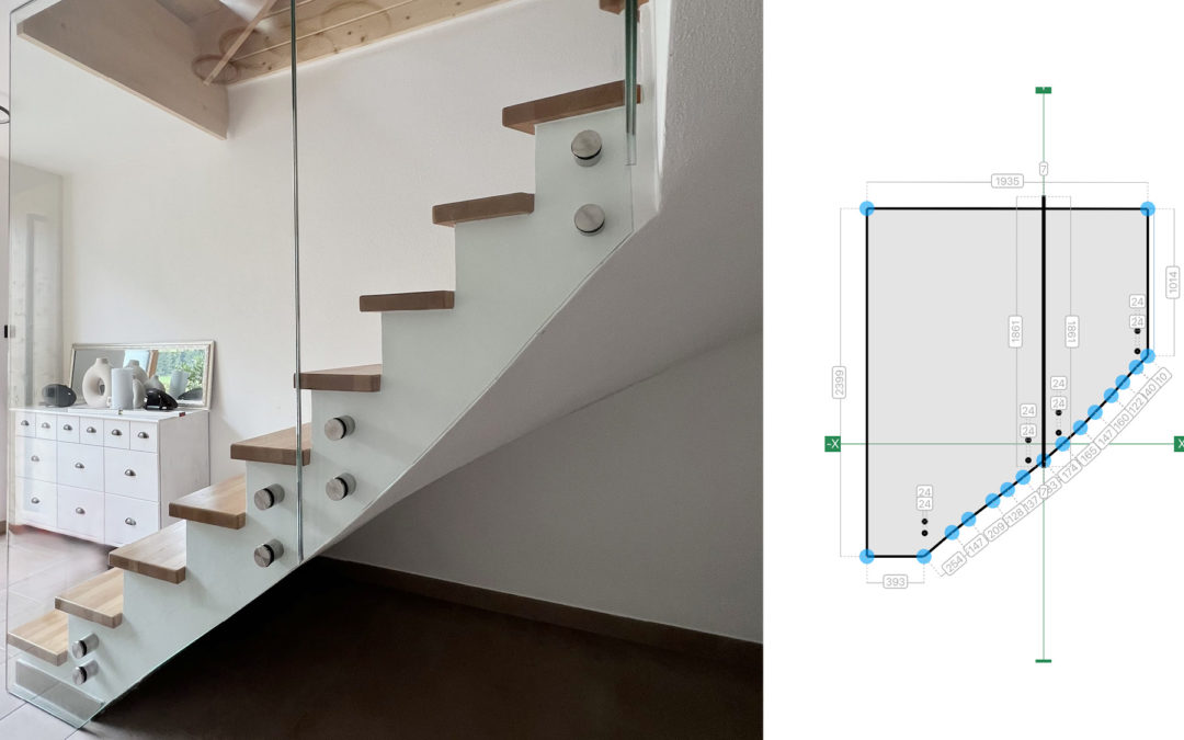 Digitally Measure a Glass Stair Balustrade