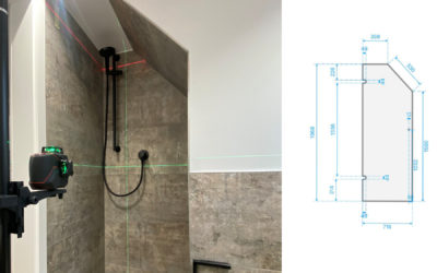 Glastüre in der Dusche digital aufmessen