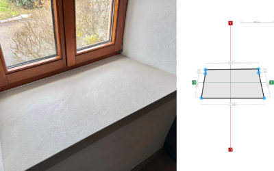 Aufmaß einer Fensterbank